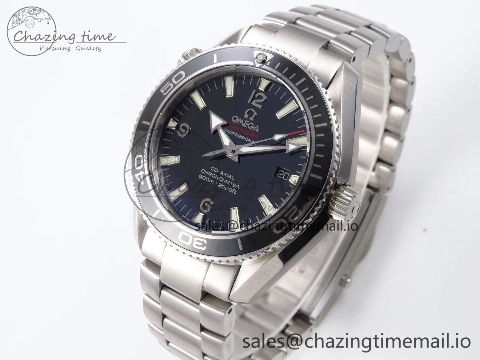 ModernLook Seamaster “LMPO” OMF 1:1 Best Edition Black Dial on SS Bracelet A 7703