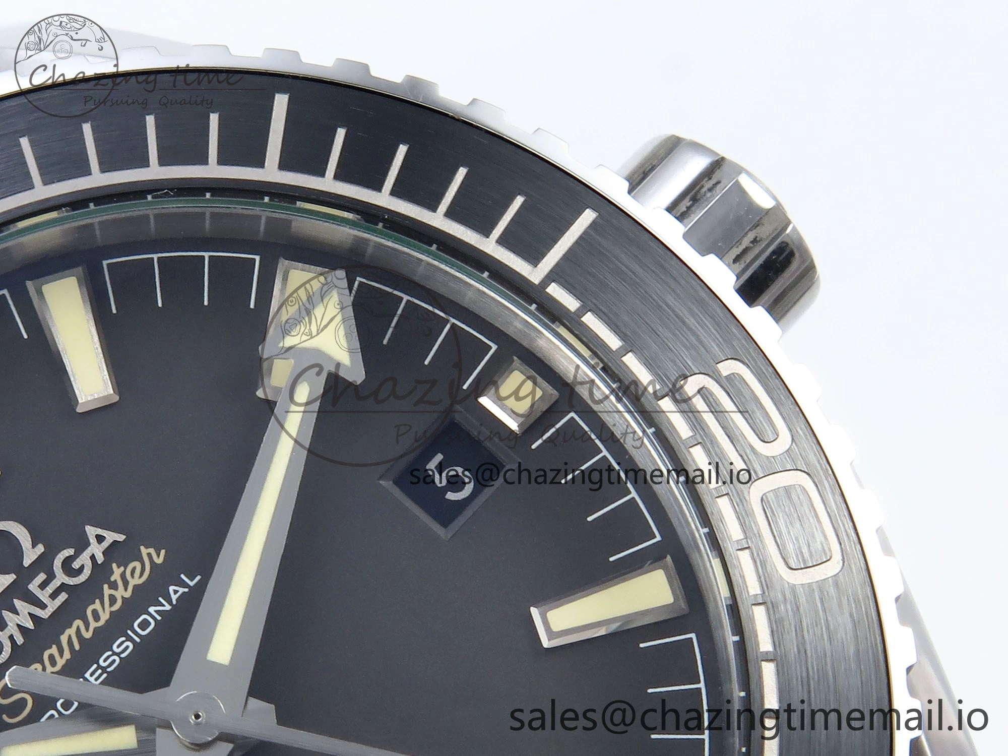 Seamaster Planet Ocean 600M 43.5mm SS SCF 1:1 Best Edition Black Bezel Black Dial on Black Rubber Strap A8900 Super Clone ZeroBulk 7665