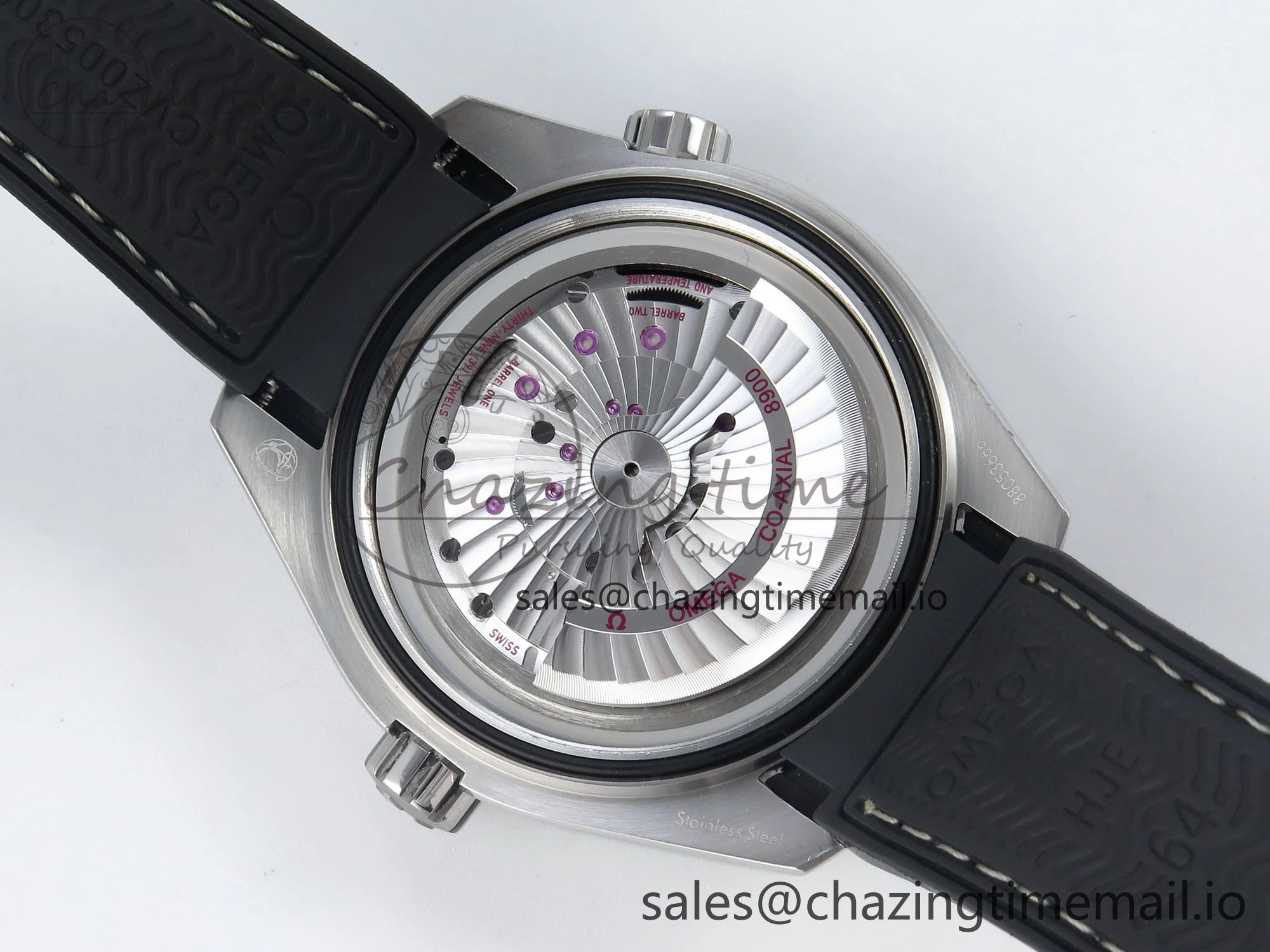 Seamaster Planet Ocean 600M 43.5mm SS SCF 1:1 Best Edition Black Bezel Black Dial on Black Rubber Strap A8900 Super Clone ZeroBulk 7665