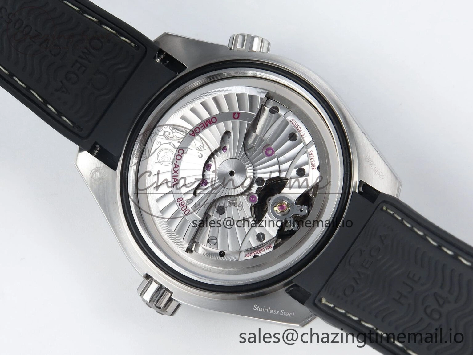 Seamaster Planet Ocean 600M 43.5mm SS SCF 1:1 Best Edition Black Bezel Black Dial on Black Rubber Strap A8900 Super Clone ZeroBulk 7665