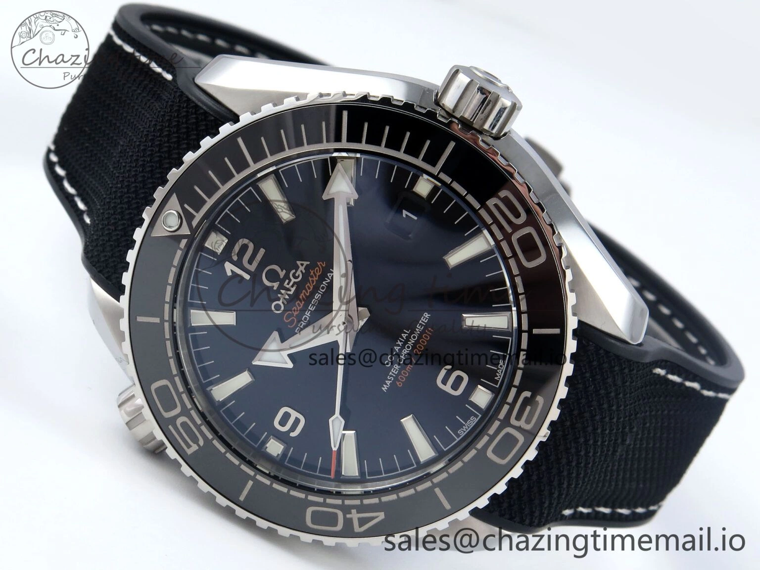 WellDesigned Seamaster Planet Ocean 600M 43.5mm SS SCF 1:1 Best Edition Black Bezel Black Dial on Black Rubber Strap A8900 Super Clone 7664
