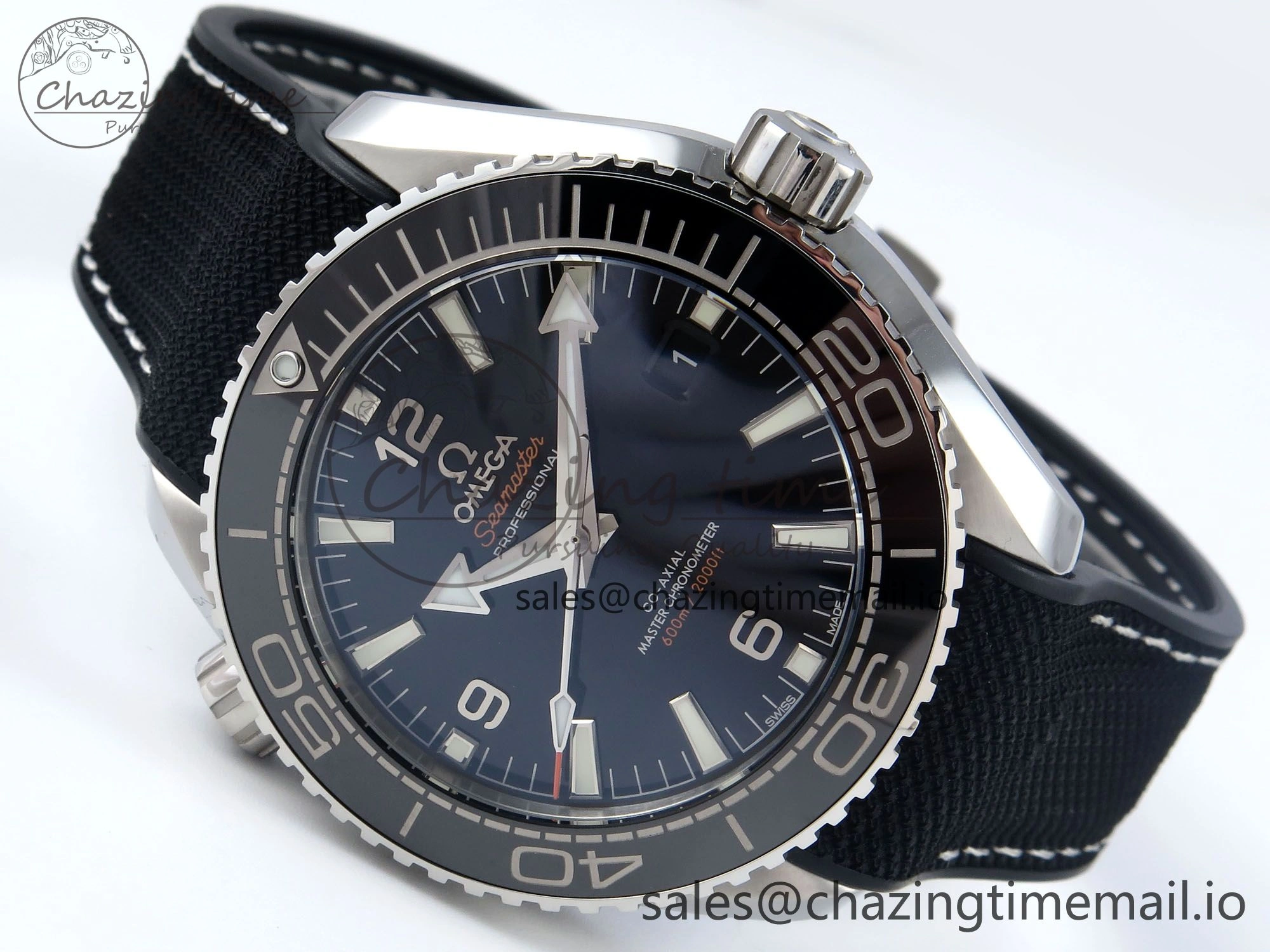 WellDesigned Seamaster Planet Ocean 600M 43.5mm SS SCF 1:1 Best Edition Black Bezel Black Dial on Black Rubber Strap A8900 Super Clone 7664