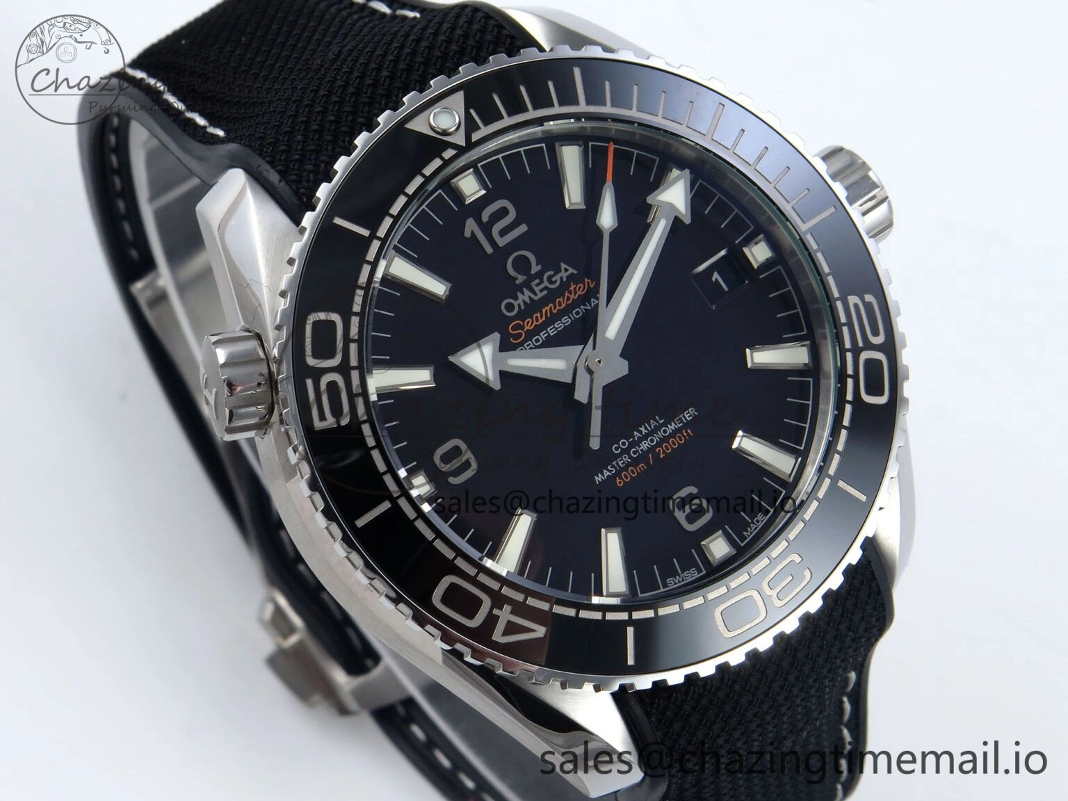 WellDesigned Seamaster Planet Ocean 600M 43.5mm SS SCF 1:1 Best Edition Black Bezel Black Dial on Black Rubber Strap A8900 Super Clone 7664