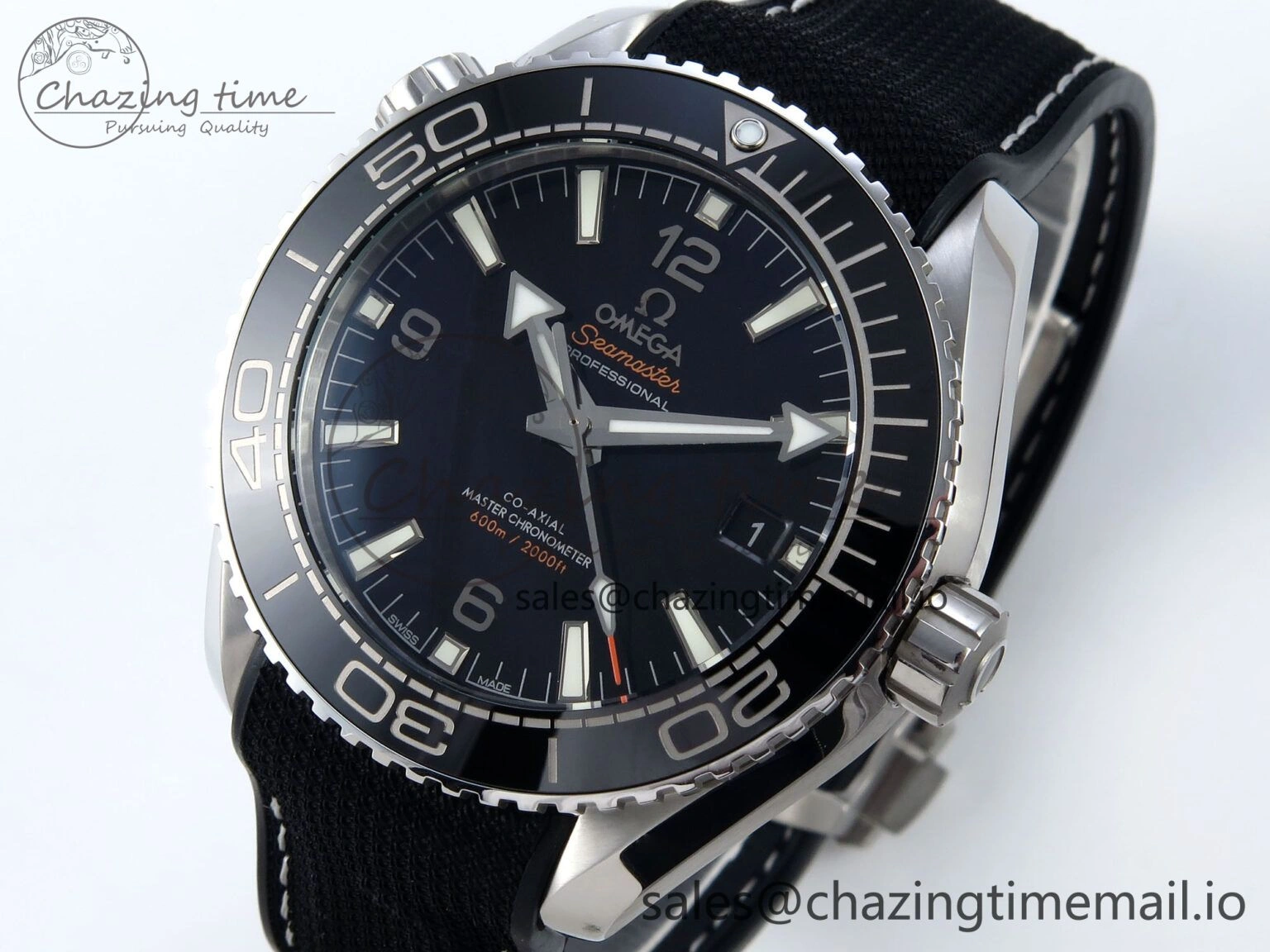 WellDesigned Seamaster Planet Ocean 600M 43.5mm SS SCF 1:1 Best Edition Black Bezel Black Dial on Black Rubber Strap A8900 Super Clone 7664