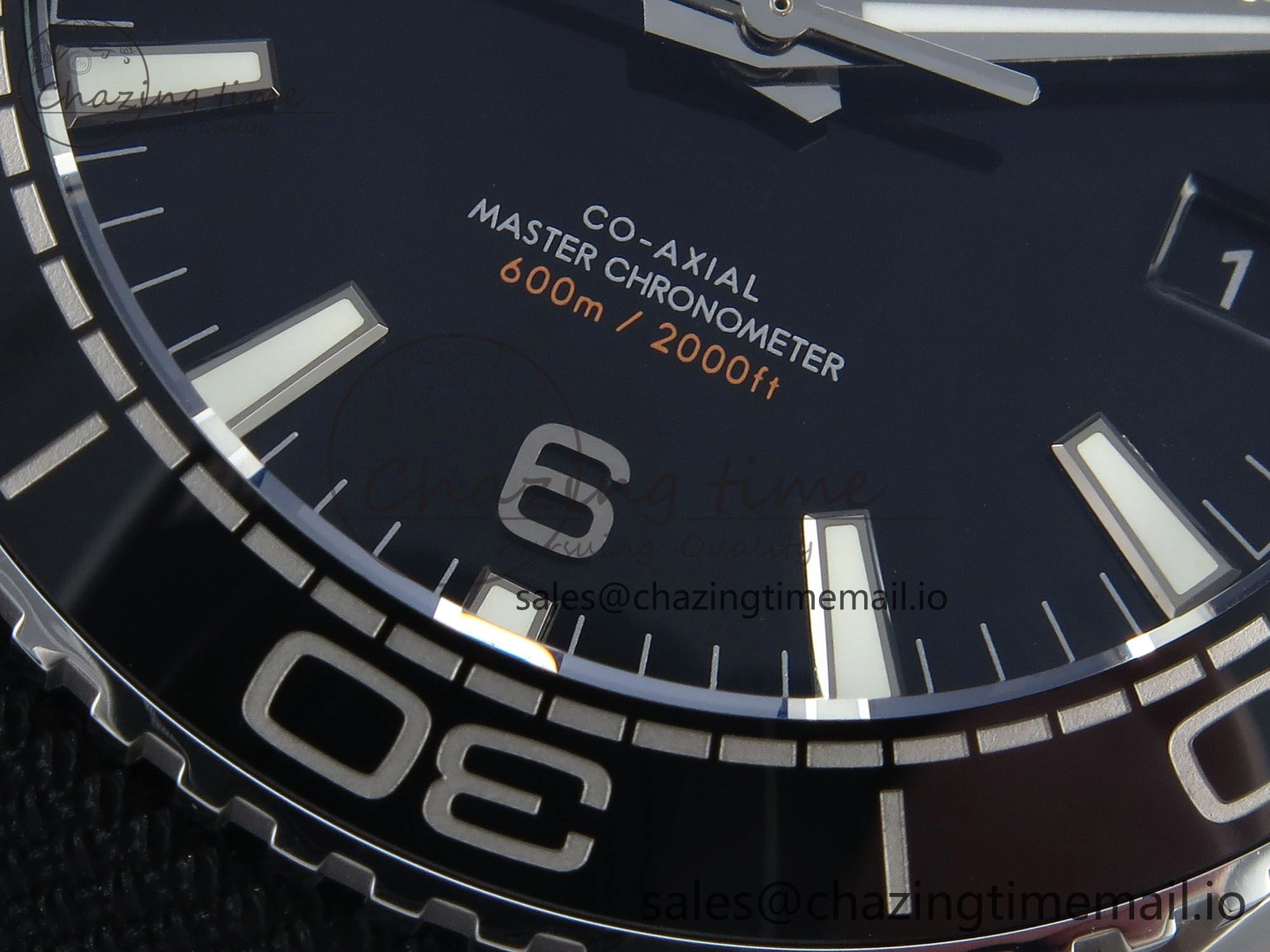 WellDesigned Seamaster Planet Ocean 600M 43.5mm SS SCF 1:1 Best Edition Black Bezel Black Dial on Black Rubber Strap A8900 Super Clone 7664