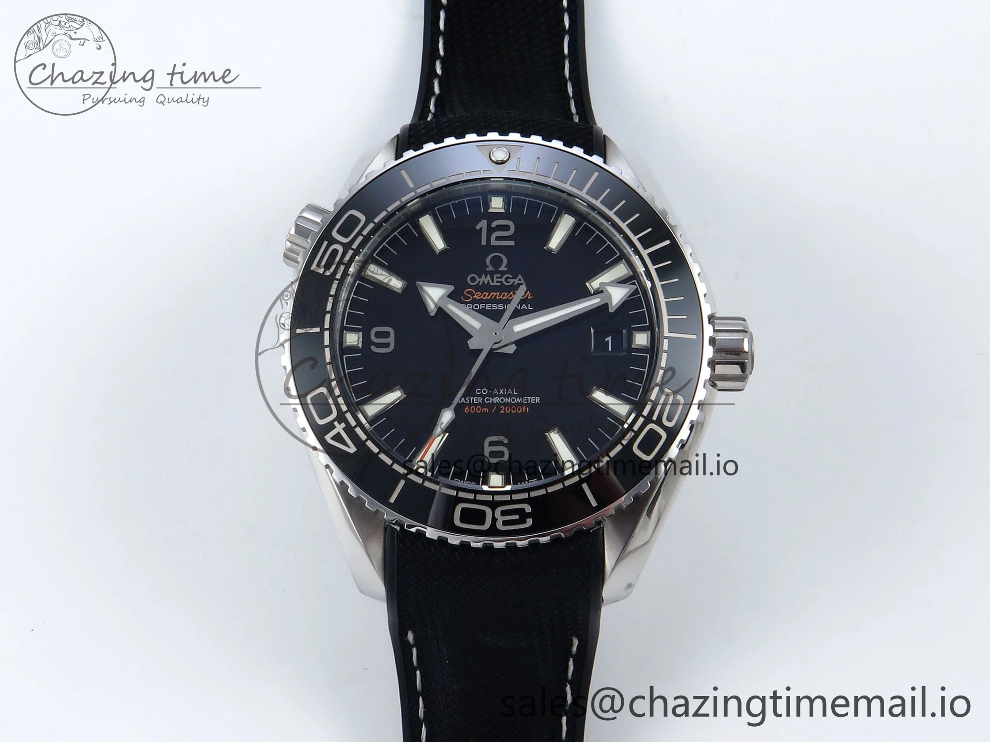 WellDesigned Seamaster Planet Ocean 600M 43.5mm SS SCF 1:1 Best Edition Black Bezel Black Dial on Black Rubber Strap A8900 Super Clone 7664