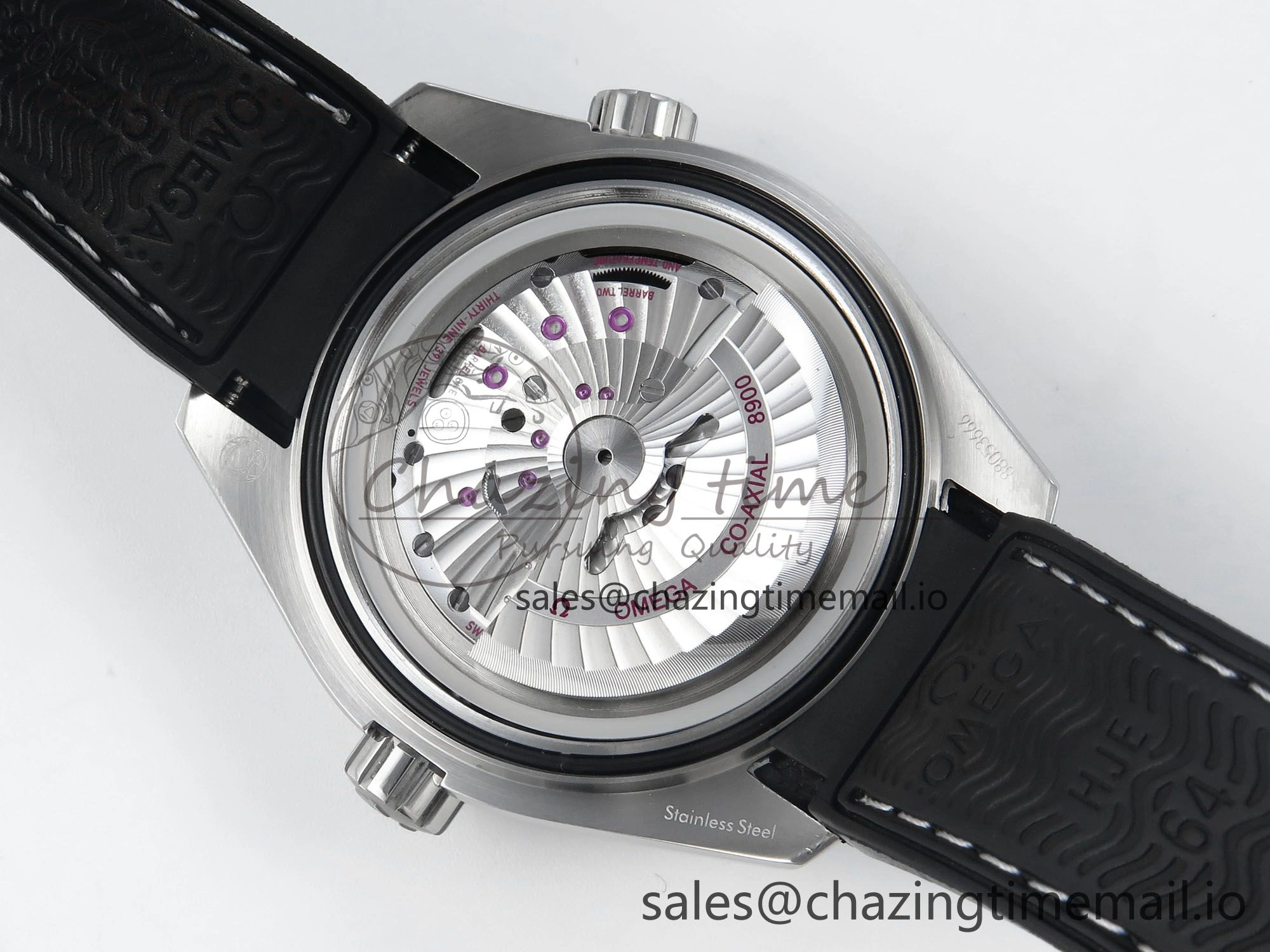 WellDesigned Seamaster Planet Ocean 600M 43.5mm SS SCF 1:1 Best Edition Black Bezel Black Dial on Black Rubber Strap A8900 Super Clone 7664