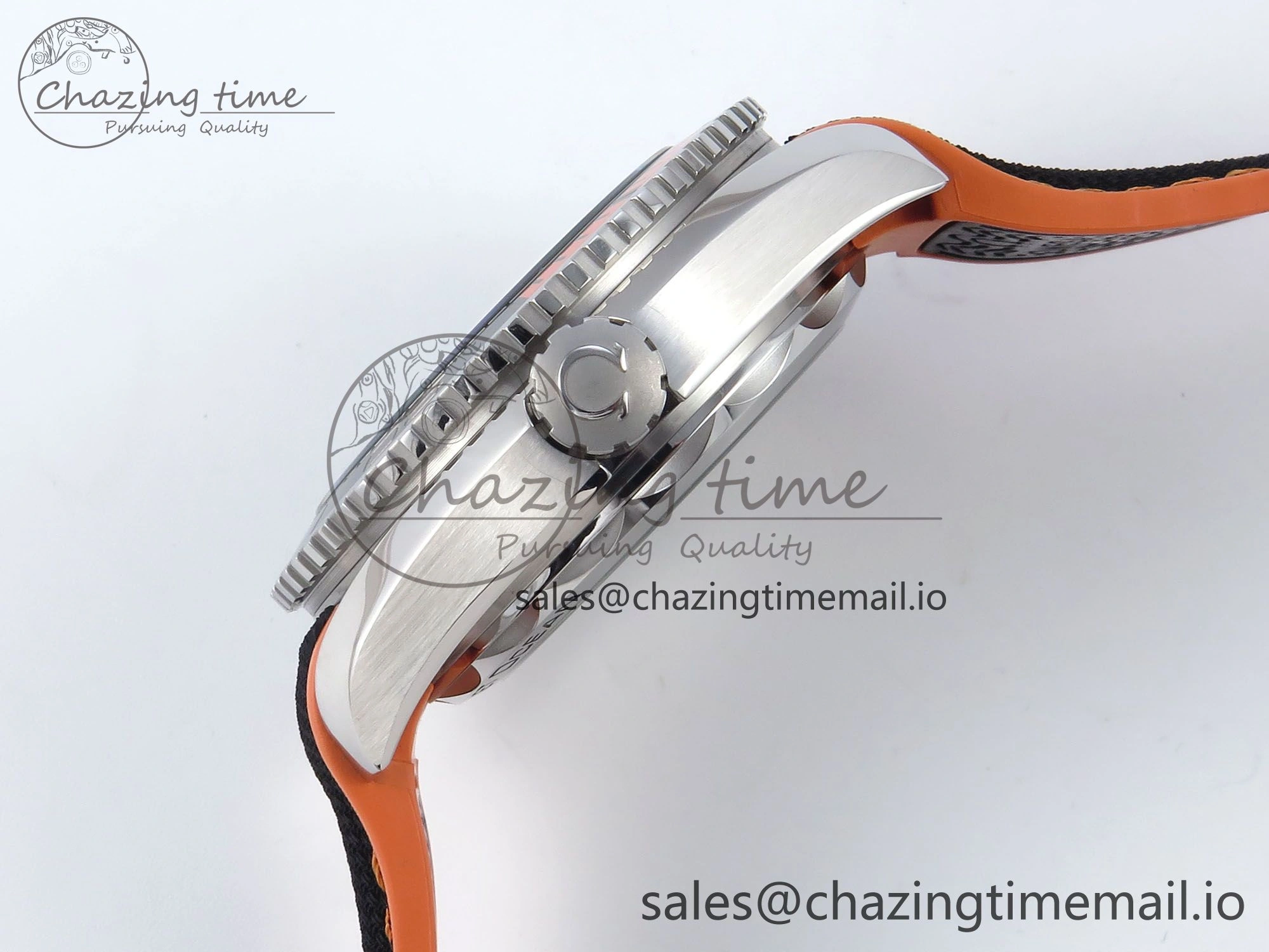 Seamaster Planet Ocean 600M 43.5mm SS SCF 1:1 Best Edition Black orange Bezel Black Dial on Black Rubber Strap A8900 Super Clone ModernLook 7663