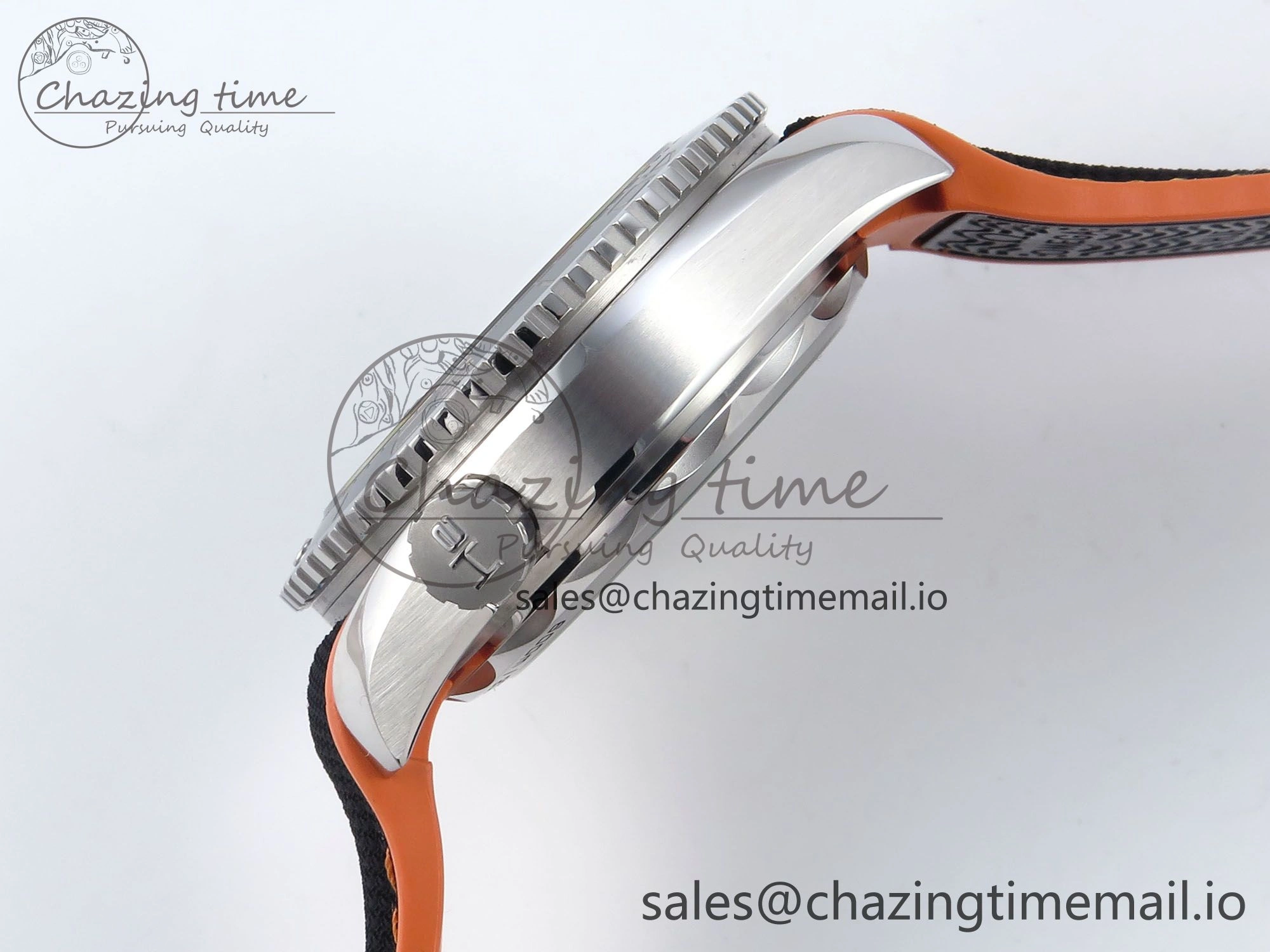 Seamaster Planet Ocean 600M 43.5mm SS SCF 1:1 Best Edition Black orange Bezel Black Dial on Black Rubber Strap A8900 Super Clone ModernLook 7663