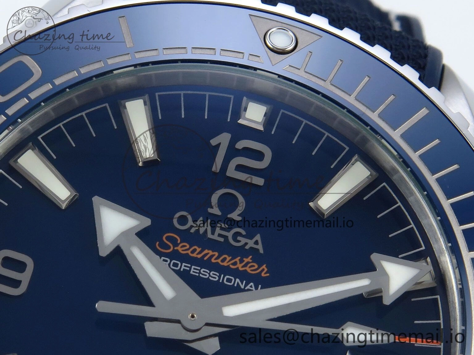 Trendsetting Seamaster Planet Ocean 600M 43.5mm SS SCF 1:1 Best Edition Blue Bezel Blue Dial on Blue Rubber Strap A8900 Super Clone 7672