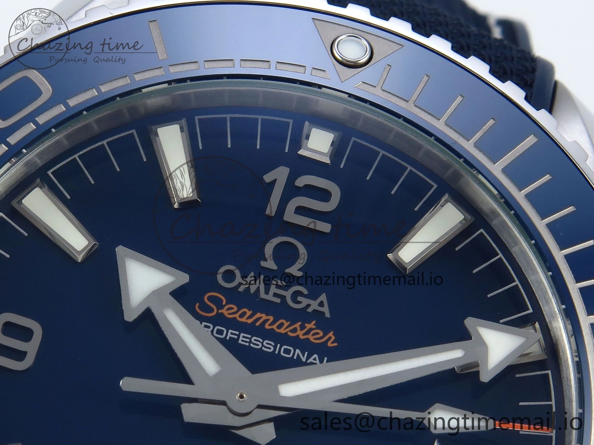 Trendsetting Seamaster Planet Ocean 600M 43.5mm SS SCF 1:1 Best Edition Blue Bezel Blue Dial on Blue Rubber Strap A8900 Super Clone 7672