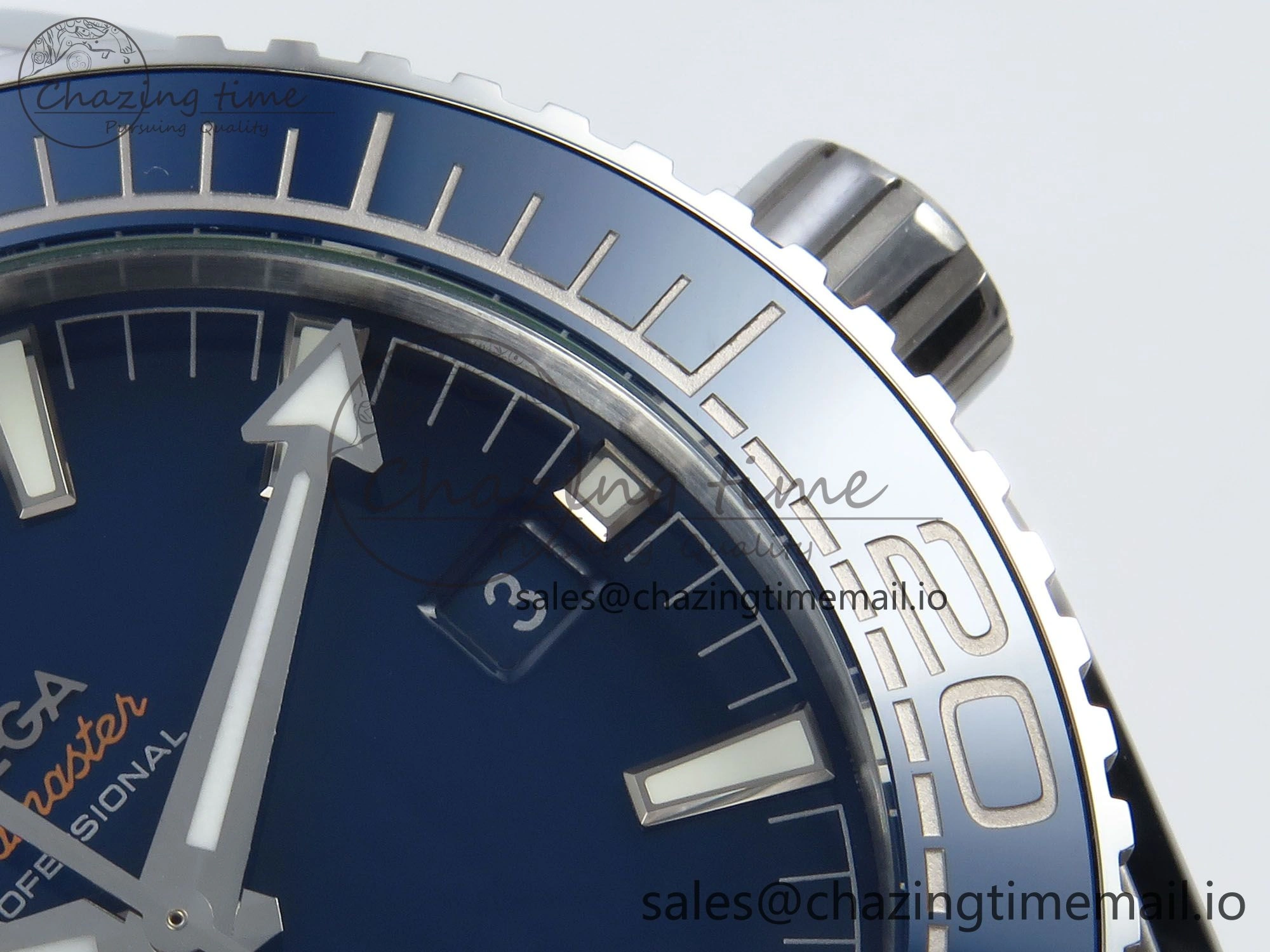 Trendsetting Seamaster Planet Ocean 600M 43.5mm SS SCF 1:1 Best Edition Blue Bezel Blue Dial on Blue Rubber Strap A8900 Super Clone 7672