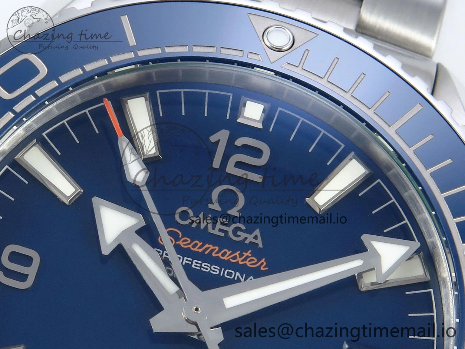 Functional Seamaster Planet Ocean 600M 43.5mm SS SCF 1:1 Best Edition Blue Dial on SS Bracelet A8900 Super Clone 7684