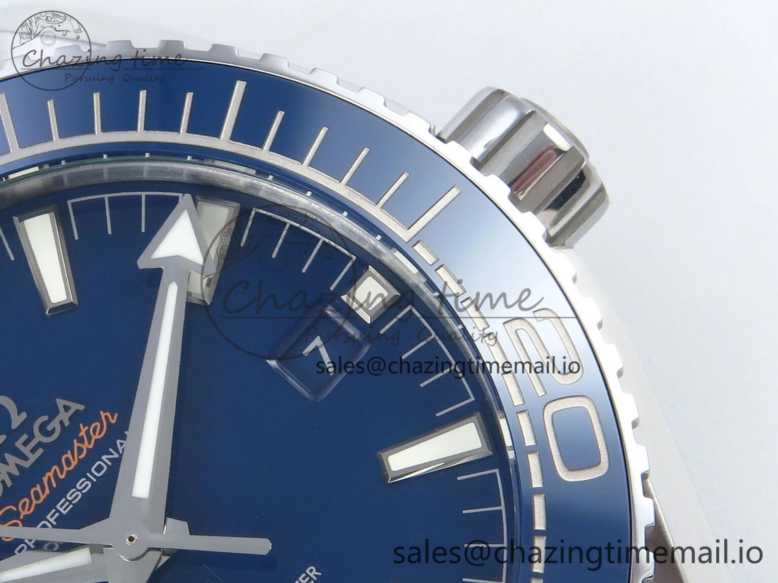 Functional Seamaster Planet Ocean 600M 43.5mm SS SCF 1:1 Best Edition Blue Dial on SS Bracelet A8900 Super Clone 7684