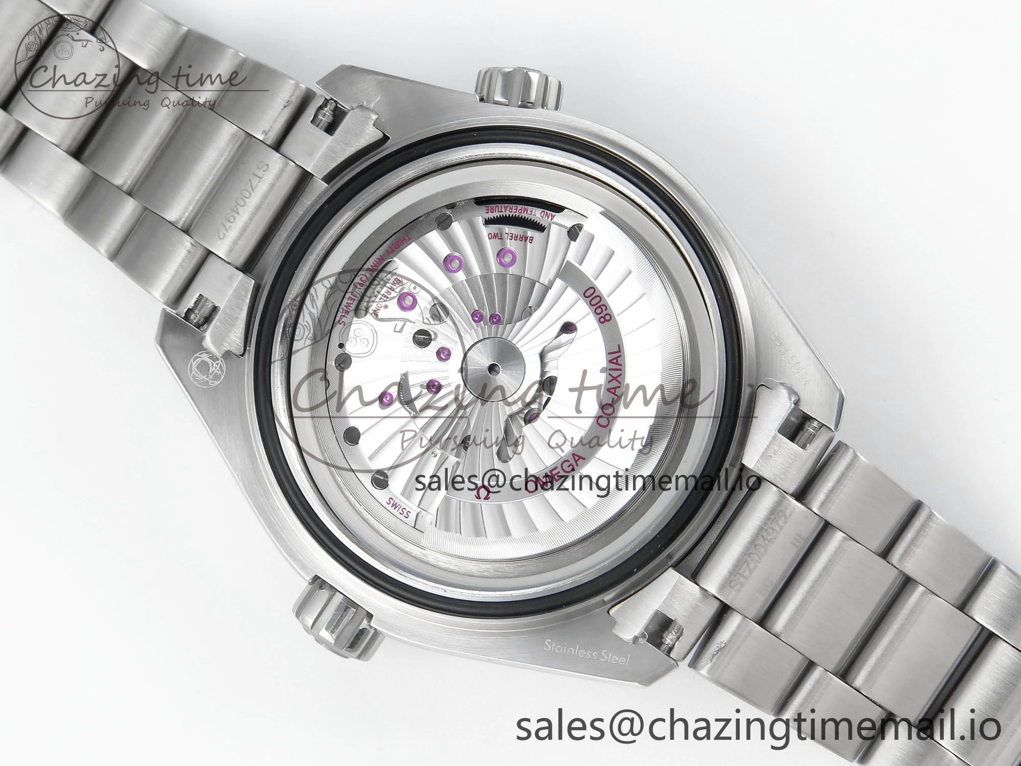 Seamaster Planet Ocean 600M 43.5mm SS SCF 1:1 Best Edition Green Bezel Gray Dial on SS Bracelet A8900 Super Clone FashionForward 7678