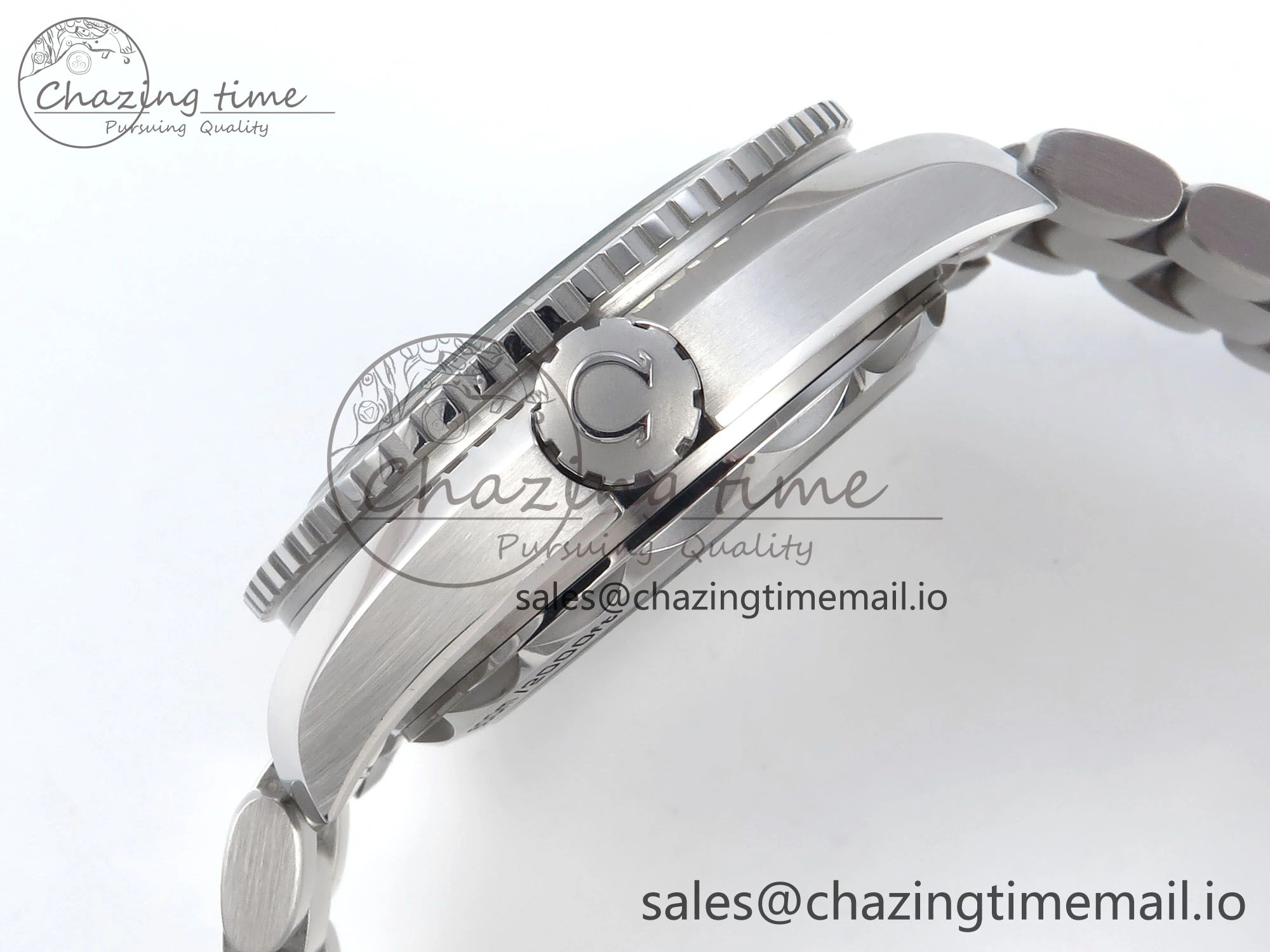 Seamaster Planet Ocean 600M 43.5mm SS SCF 1:1 Best Edition Green Bezel Gray Dial on SS Bracelet A8900 Super Clone FashionForward 7678