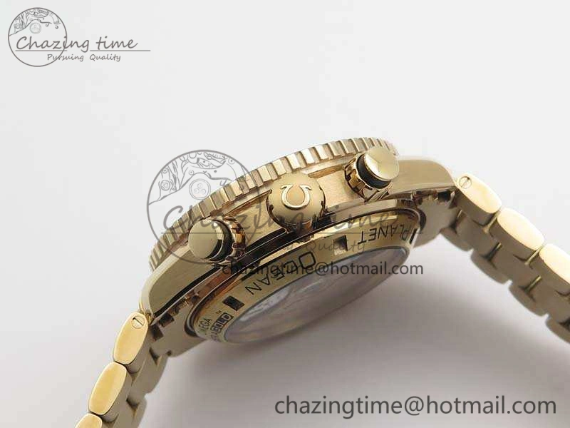 Seamaster Pro Chrono RG Best Edition Black Ceramic Black Dial On RG Bracelet A AllSeason 8130