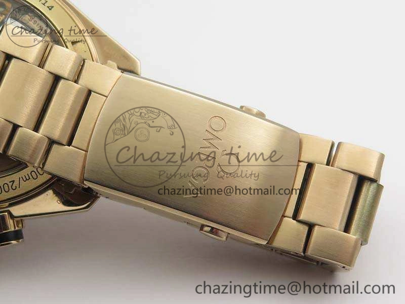 Seamaster Pro Chrono RG Best Edition Black Ceramic Black Dial On RG Bracelet A AllSeason 8130