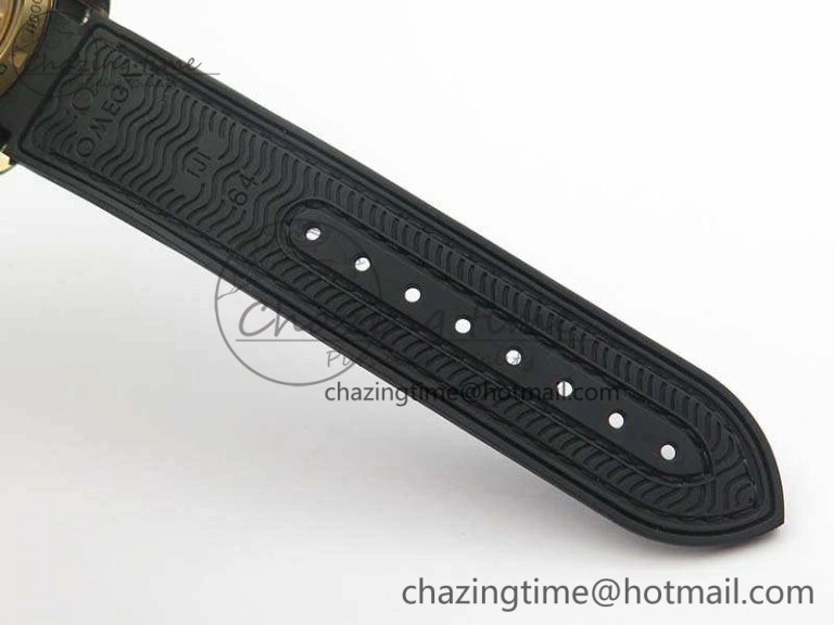 Seamaster Pro Chrono RG OM Best Edition Black Ceramic Black Dial On Gummy Strap A Practical 8128