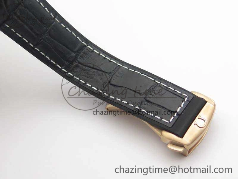 Seamaster Pro Chrono RG OM Best Edition Black Ceramic Black Dial On Gummy Strap A Practical 8128