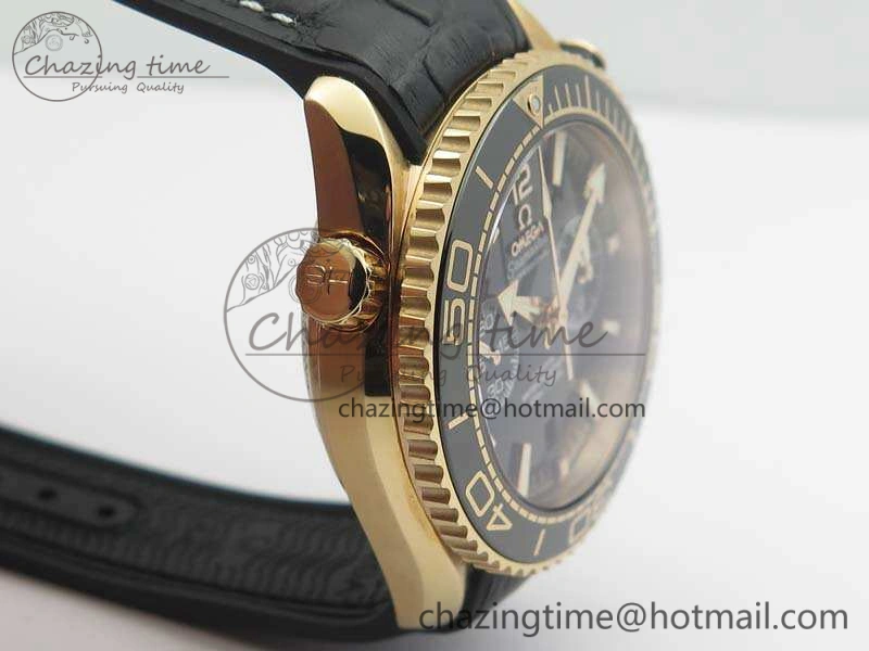 Seamaster Pro Chrono RG OM Best Edition Black Ceramic Black Dial On Gummy Strap A Practical 8128