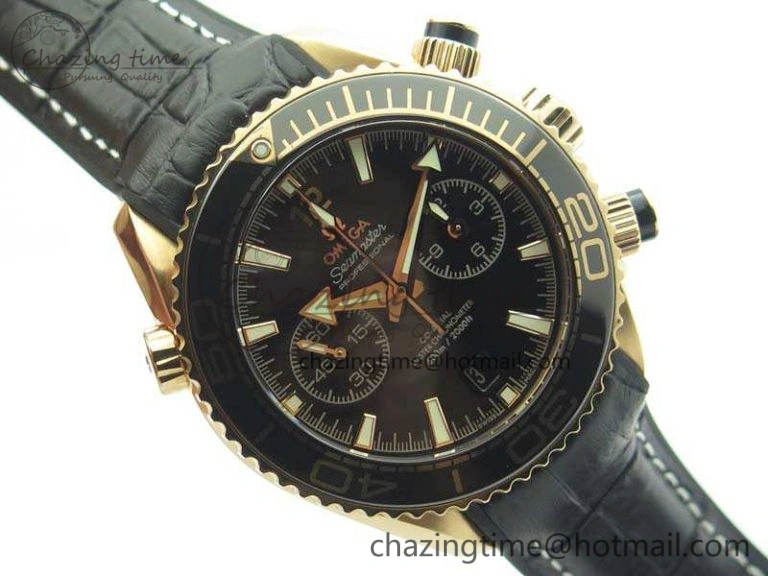 Seamaster Pro Chrono RG OM Best Edition Black Ceramic Black Dial On Gummy Strap A Practical 8128