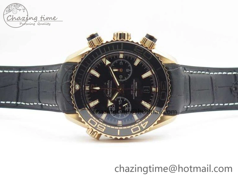 Seamaster Pro Chrono RG OM Best Edition Black Ceramic Black Dial On Gummy Strap A Practical 8128
