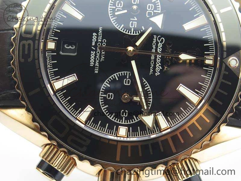 Seamaster Pro Chrono RG OM Best Edition Black Ceramic Black Dial On Gummy Strap A Practical 8128
