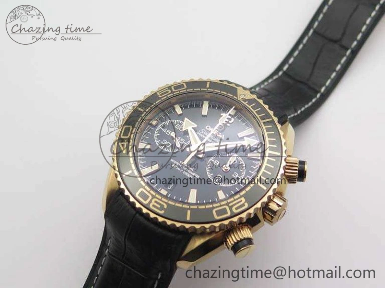 Seamaster Pro Chrono RG OM Best Edition Black Ceramic Black Dial On Gummy Strap A Practical 8128