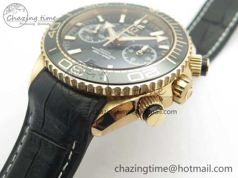 Seamaster Pro Chrono RG OM Best Edition Black Ceramic Black Dial On Gummy Strap A Practical 8128