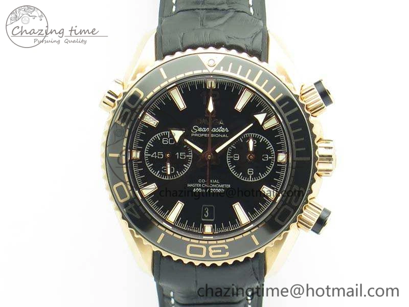 Seamaster Pro Chrono RG OM Best Edition Black Ceramic Black Dial On Gummy Strap A Practical 8128