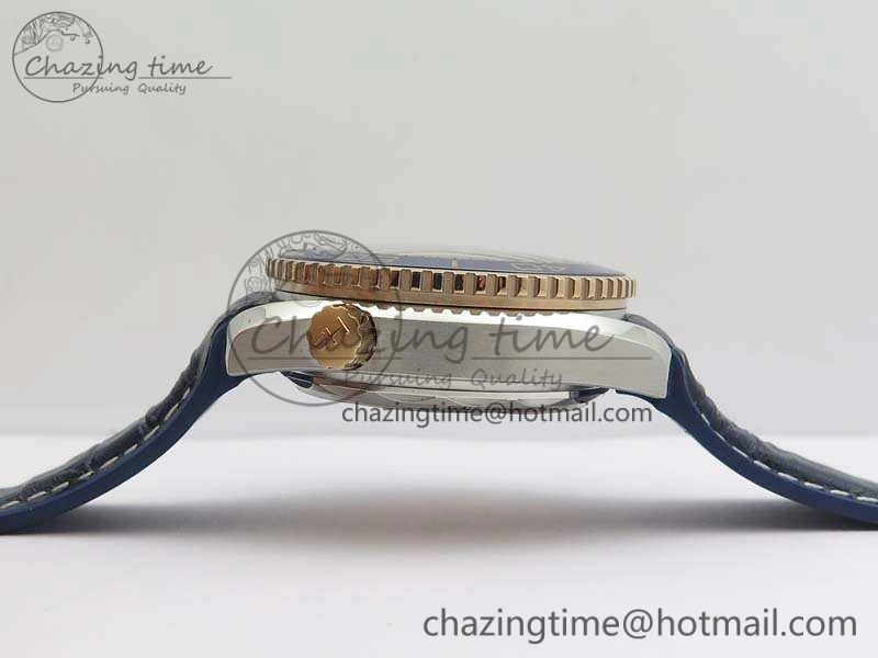 Seamaster Pro Chrono SS RG OM Best Edition Blue Ceramic Blue Dial On Gummy Strap A Affordable 8131