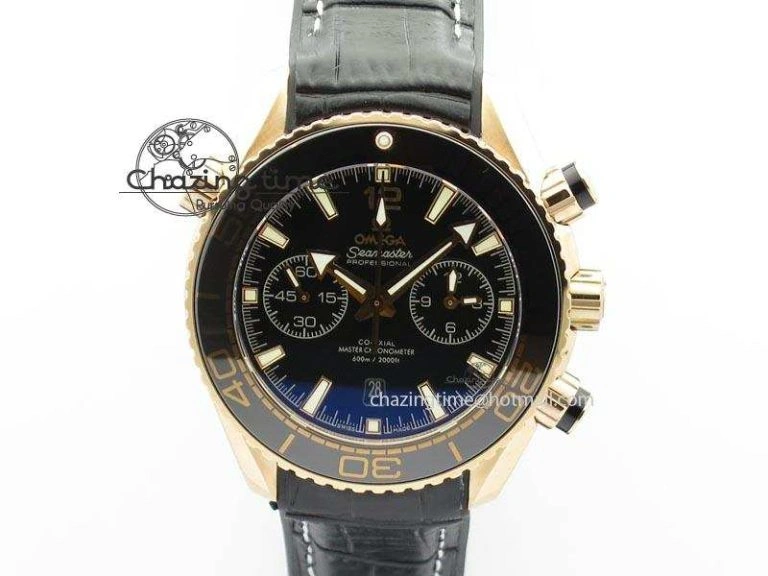 Affordable Seamaster Professional Chrono RG Black Ceramic Black Dial On Black Gummy Strap A 8214