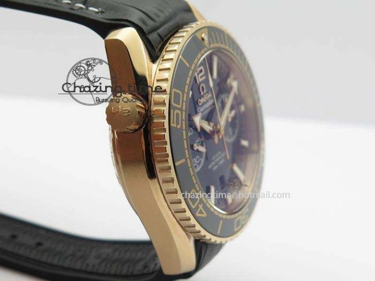 Affordable Seamaster Professional Chrono RG Black Ceramic Black Dial On Black Gummy Strap A 8214