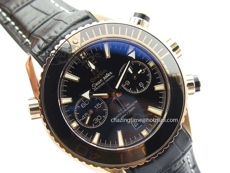Affordable Seamaster Professional Chrono RG Black Ceramic Black Dial On Black Gummy Strap A 8214