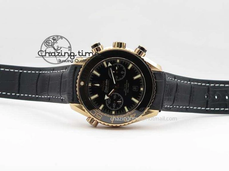 Affordable Seamaster Professional Chrono RG Black Ceramic Black Dial On Black Gummy Strap A 8214