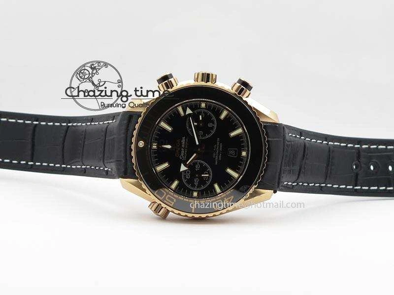 Affordable Seamaster Professional Chrono RG Black Ceramic Black Dial On Black Gummy Strap A 8214