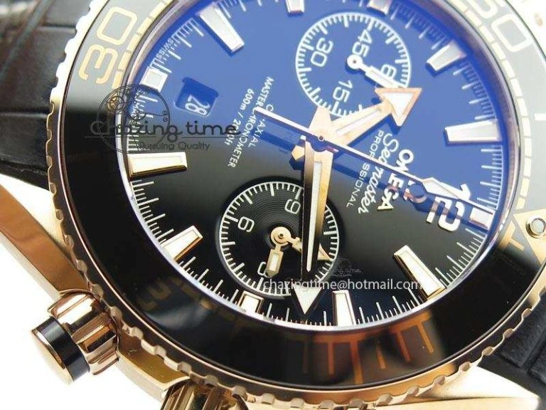 Affordable Seamaster Professional Chrono RG Black Ceramic Black Dial On Black Gummy Strap A 8214