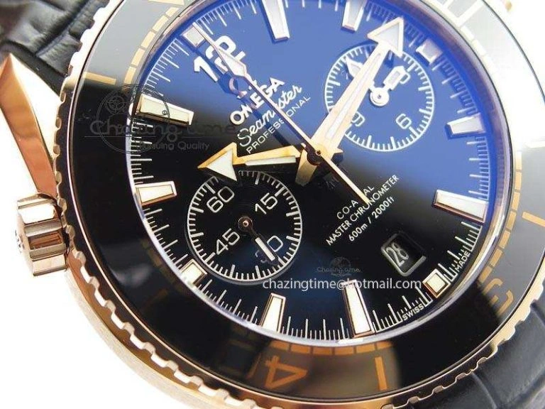 Affordable Seamaster Professional Chrono RG Black Ceramic Black Dial On Black Gummy Strap A 8214