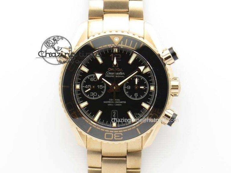 Seamaster Professional Chrono RG Black Ceramic Black Dial On RG Bracelet A EyeCatching 8212