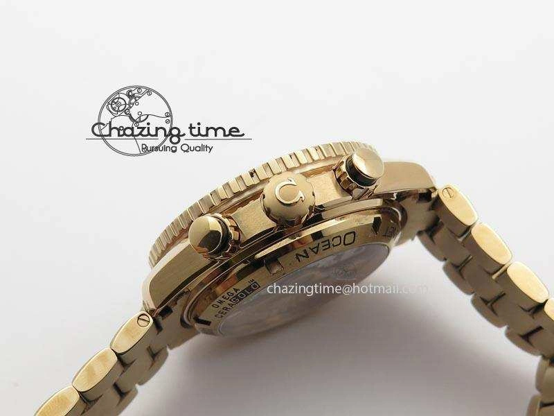 Seamaster Professional Chrono RG Black Ceramic Black Dial On RG Bracelet A EyeCatching 8212