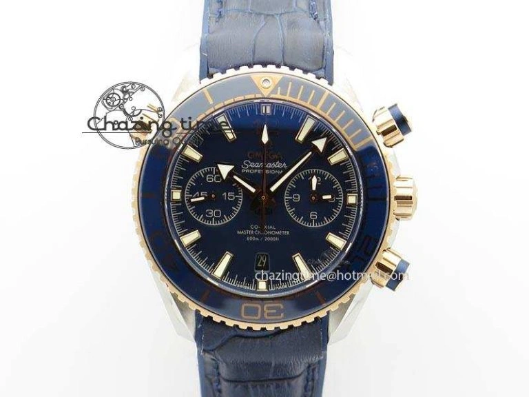 Seamaster Professional Chrono RG Blue Ceramic Blue Dial On Blue Gummy Strap A Colorful 8213