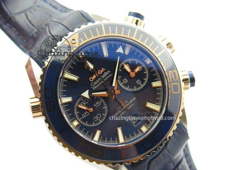 Seamaster Professional Chrono RG Blue Ceramic Blue Dial On Blue Gummy Strap A Colorful 8213