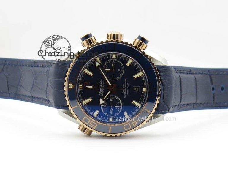 Seamaster Professional Chrono RG Blue Ceramic Blue Dial On Blue Gummy Strap A Colorful 8213