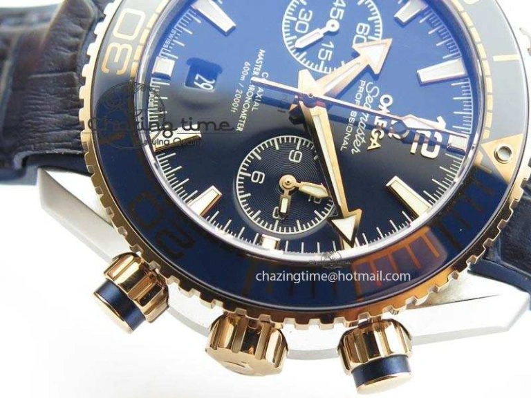 Seamaster Professional Chrono RG Blue Ceramic Blue Dial On Blue Gummy Strap A Colorful 8213