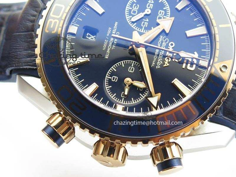Seamaster Professional Chrono RG Blue Ceramic Blue Dial On Blue Gummy Strap A Colorful 8213