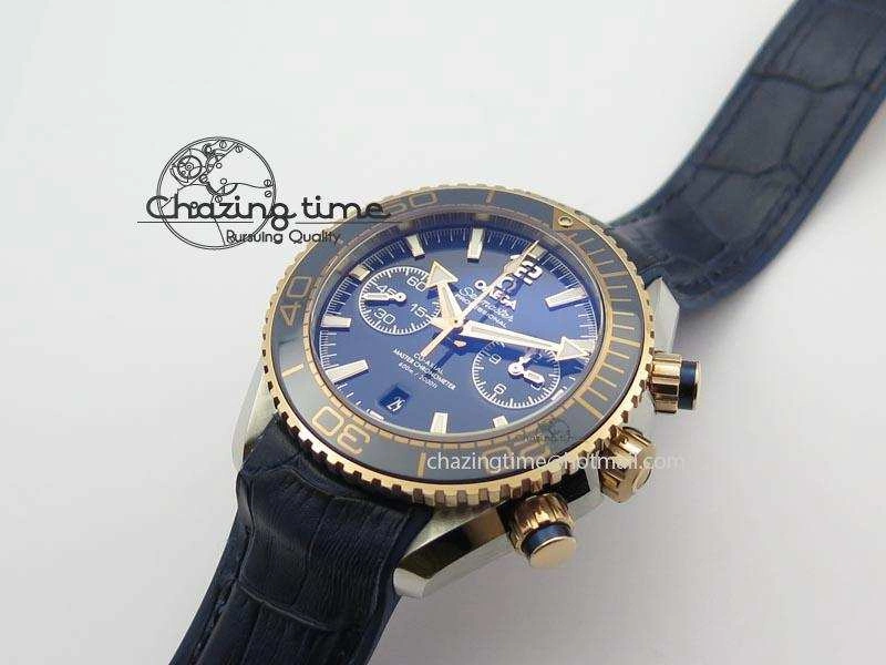 Seamaster Professional Chrono RG Blue Ceramic Blue Dial On Blue Gummy Strap A Colorful 8213