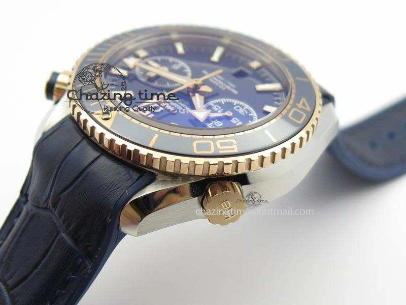 Seamaster Professional Chrono RG Blue Ceramic Blue Dial On Blue Gummy Strap A Colorful 8213