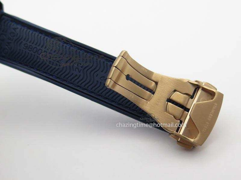 Seamaster Professional Chrono RG Blue Ceramic Blue Dial On Blue Gummy Strap A Colorful 8213