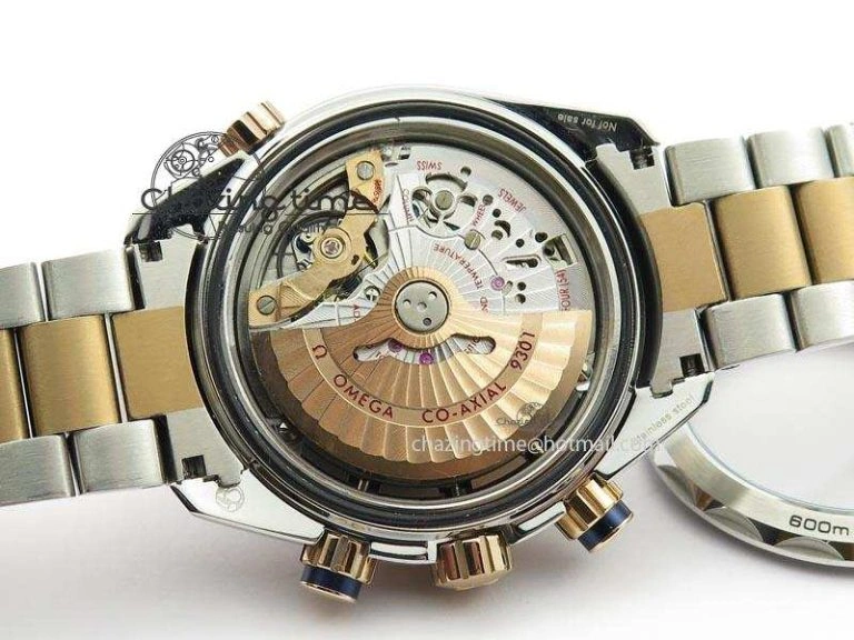 Seamaster Professional Chrono SS RG Blue Ceramic Blue Dial On SS RG Bracelet A Sleek 8211